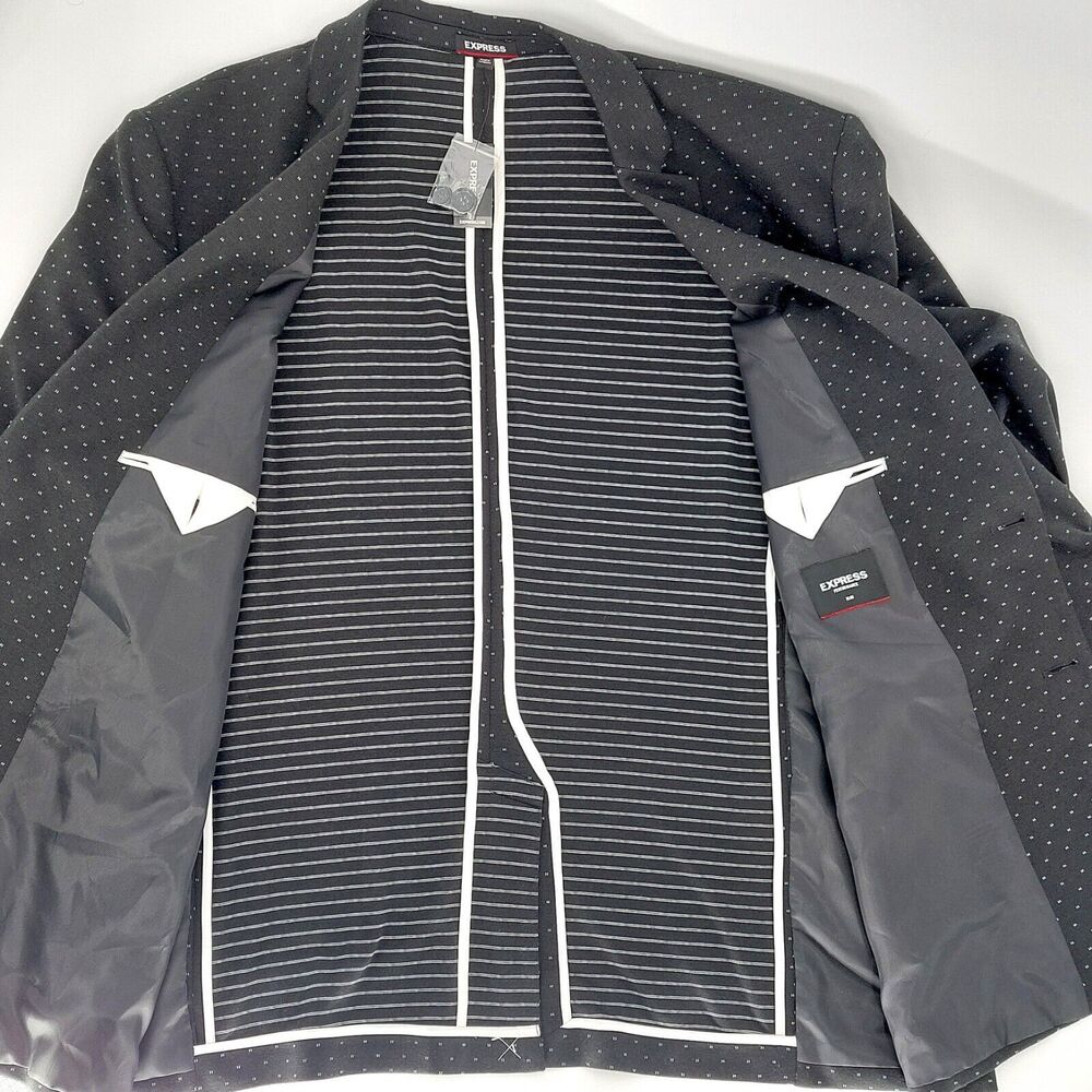Express Performance Slim Jacket Sz XXL Black Sports Coat Stretch Blazer $198 - Picture 6 of 12